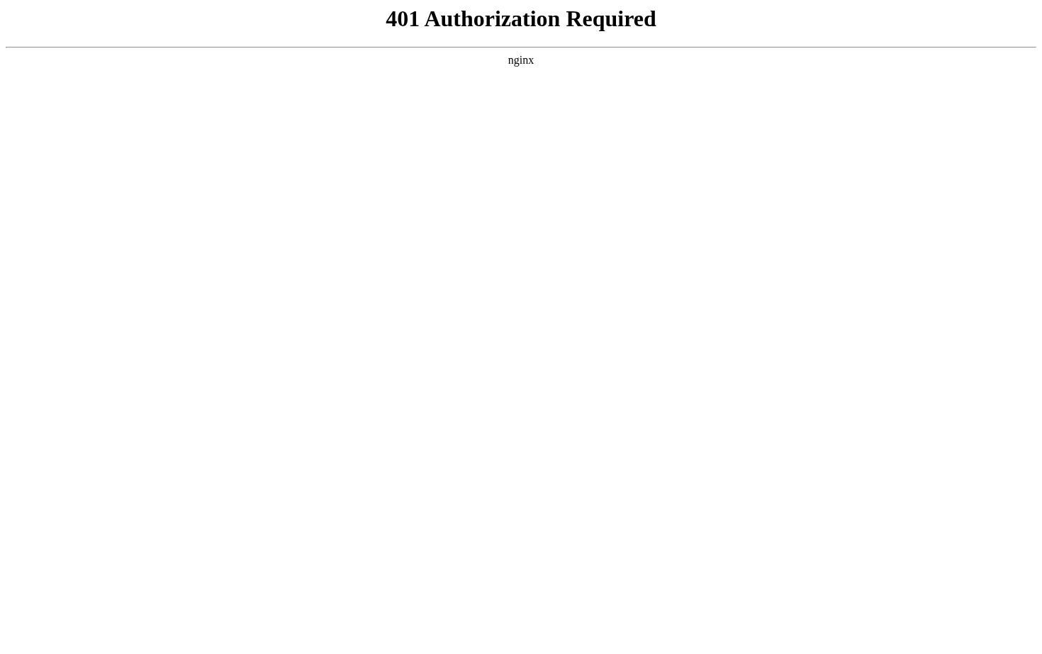 401 Authorization Required 页面快照